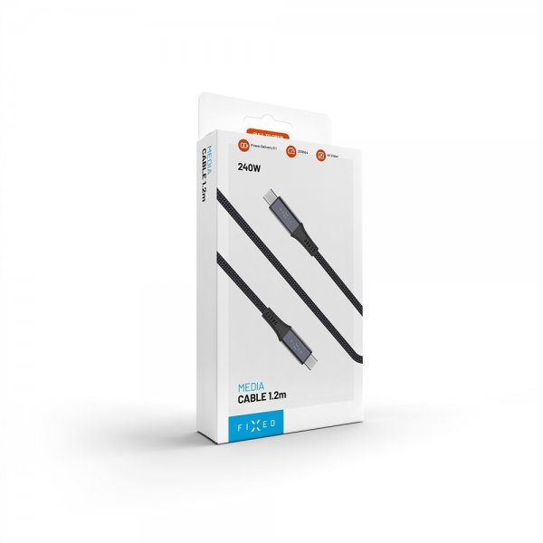 Fast USB-C Mediekabel USB4 gen 2 240W 2m