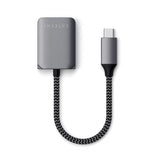 Satechi USB-C til 3.5mm og USB-C PD Adapter Grå