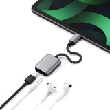 Satechi USB-C til 3.5mm og USB-C PD Adapter Grå