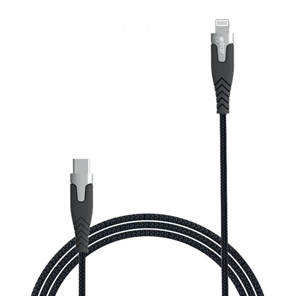 Gear USB-C til Lightning Kabel Kevlar 1.5 meter Sort