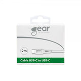 Gear USB-C til USB-C Kabel 2 meter Hvid