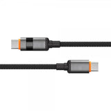 X2O USB-C til USB-C Kabel Longlife LED-display 100W 1.5m Sort