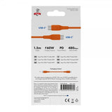 X2O USB-C til USB-C Kabel Superflex 60W 1.5m Orange