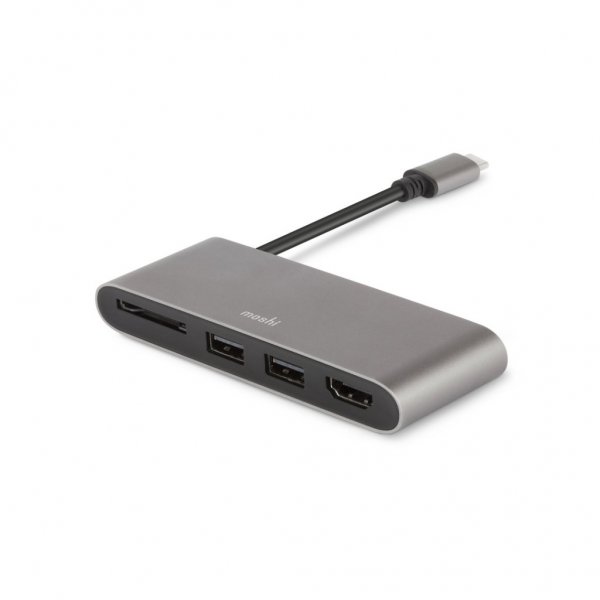 Moshi USB-C Multimedia-hub Sølv