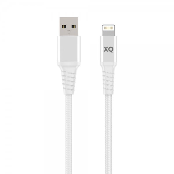 Xqisit USB til Lightning-kabel Flettet Ekstra Stærk 2 m Hvid
