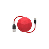 Usbepower COSMO Lightning-kabel med opbevaring 1.2 meter Rød
