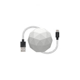 Usbepower COSMO Lightningkabel med opbevaring 1.2 meter Hvid