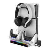 Ipega Vægmonteret Dockingstation til PS5/PS5 Slim RGB