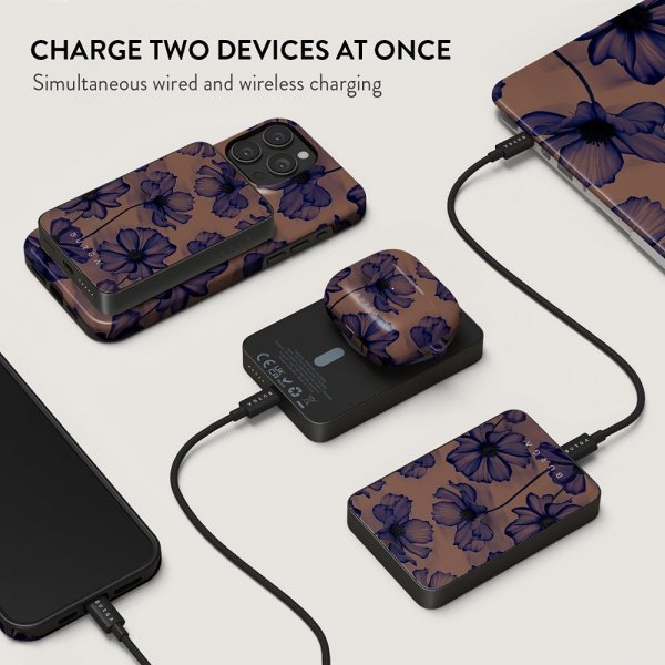 Burga Powerbank MagSafe 5000 mAh Velvet Night Metalgrå