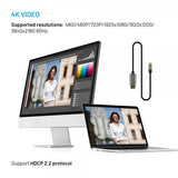 Fixed Videokabel USB-C til HDMI 4K/60Hz 2m
