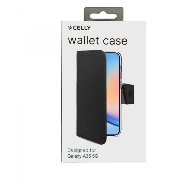 Celly Samsung Galaxy A35 Etui Wally Wallet Case Sort