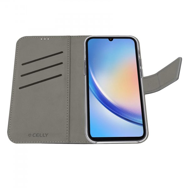 Celly Samsung Galaxy A35 Etui Wally Wallet Case Sort