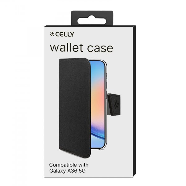 Celly Samsung Galaxy A36 Etui Wally Pung Etui Sort