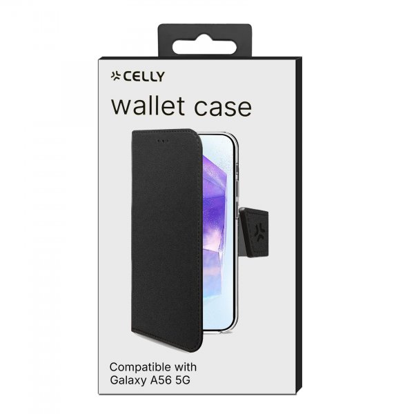 Celly Samsung Galaxy A56 Etui Wally Wallet Case Sort