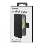 Celly Samsung Galaxy S25 Etui Wally Wallet Case Sort