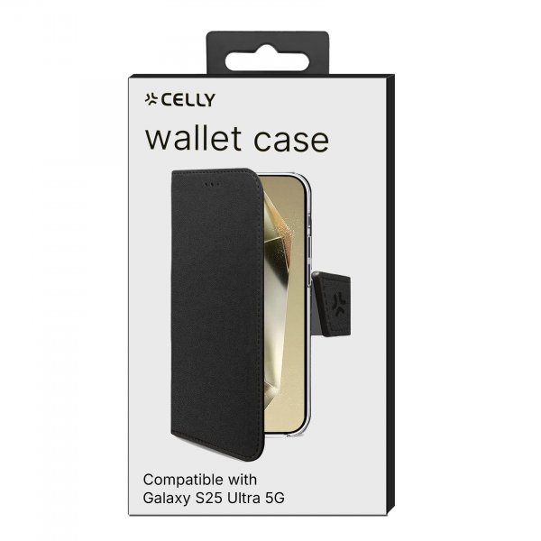 Celly Samsung Galaxy S25 Ultra Cover Wally Wallet Case Sort