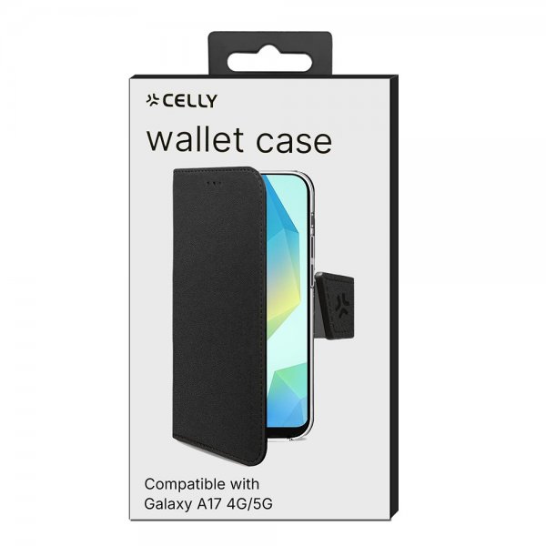 Celly Samsung Galaxy A17 Cover Wally Wallet Case Sort