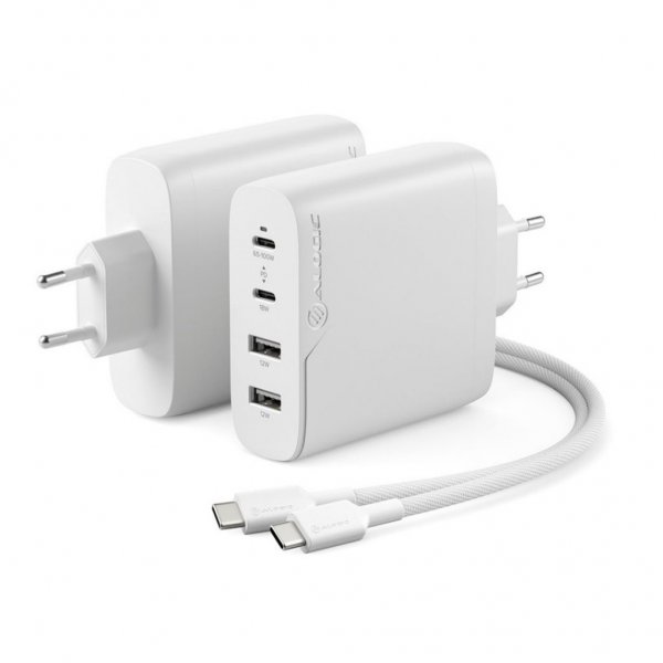 ALOGIC Rapid Power 4-ports 100W GaN-oplader inkl. 2 meter USB-C opladerkabel