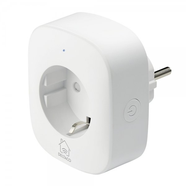 Deltaco Smart Home WiFi-stikkontakt med energioversigt