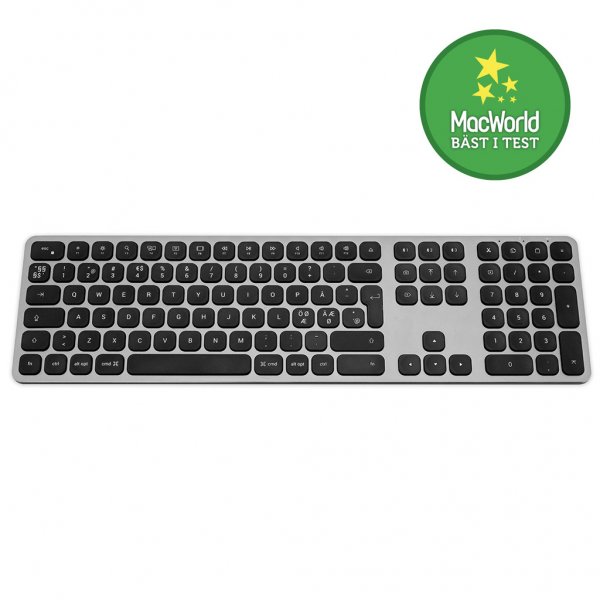 Satechi Trådløst tastatur til op til 3 enheder Nordisk Layout Space Gray