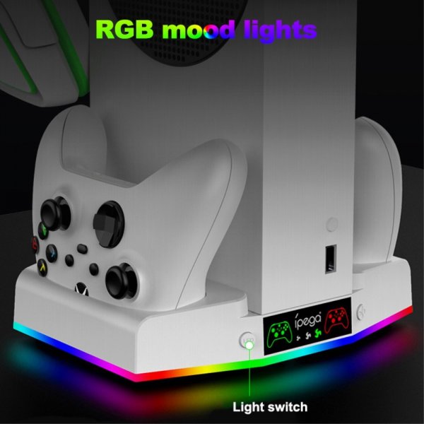 Ipega Xbox Series S Dockingstation med blæser og headsetholder
