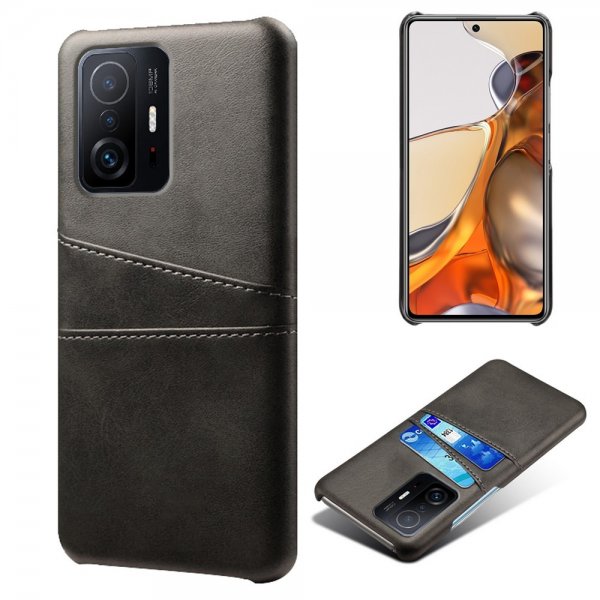 Xiaomi 11T/11T Pro Cover med to kortlommer Sort