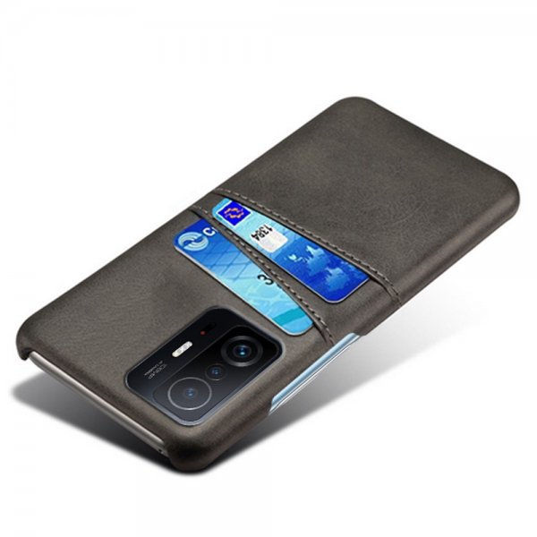 Xiaomi 11T/11T Pro Cover med to kortlommer Sort