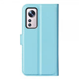 Xiaomi 12/12X Cover Litchi Blå