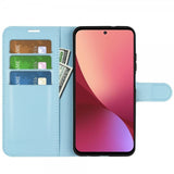 Xiaomi 12/12X Cover Litchi Blå