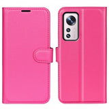 Xiaomi 12/12X Cover Litchi Magenta