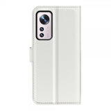 Xiaomi 12/12X Cover Litchi Hvid