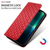 Xiaomi 12/12X Cover Rhombusmønster Rød