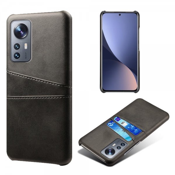 Xiaomi 12/12X Cover med to Kortlommer Sort
