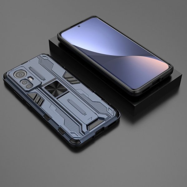Xiaomi 12/12X Cover Stativfunktion Blå
