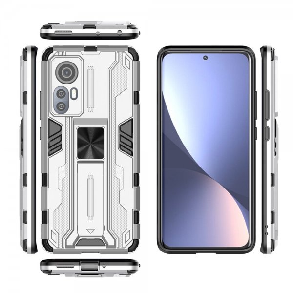 Xiaomi 12/12X Cover Standerfunktion Sølv