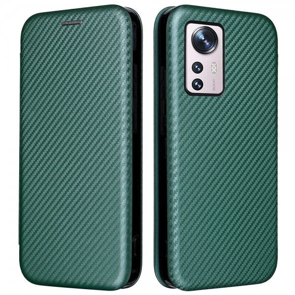 Xiaomi 12 Pro Cover Carbonfibertekstur Grøn