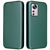 Xiaomi 12 Pro Cover Carbonfibertekstur Grøn