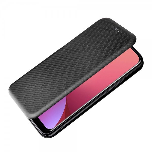 Xiaomi 12 Pro Etui Kulfibertekstur Sort