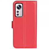 Xiaomi 12 Pro Cover Litchi Rød