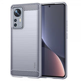Mofi Xiaomi 12 Pro Etui Børstet Kulfibertekstur Grå