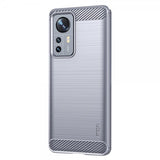 Mofi Xiaomi 12 Pro Etui Børstet Kulfibertekstur Grå