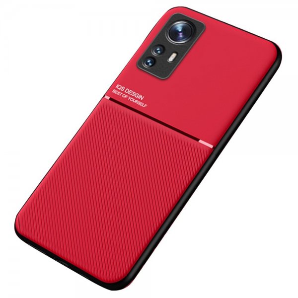 Xiaomi 12 Pro Cover med Metalplade Rød