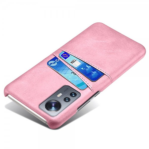 Xiaomi 12 Pro Cover med to Kortlommer Rosaguld