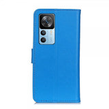 Xiaomi 12T/12T Pro Etui Litchi Blå