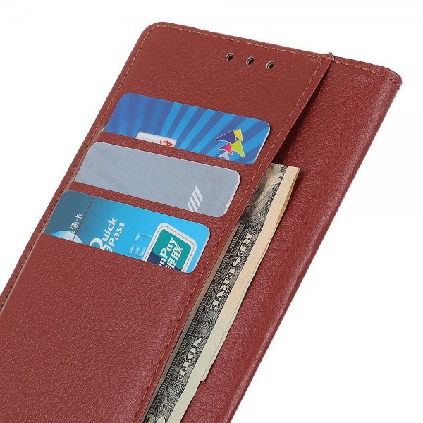 Xiaomi 12T/12T Pro Etui Litchi Brun