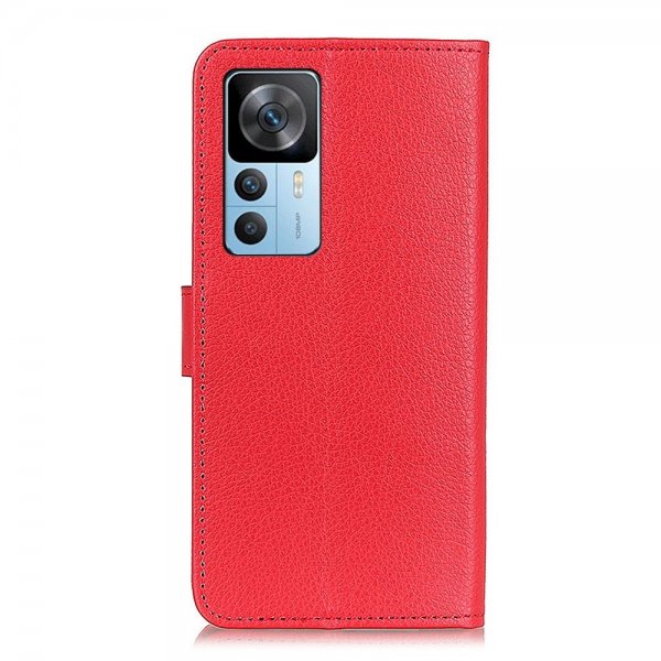 Xiaomi 12T/12T Pro Etui Litchi Rød