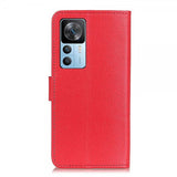 Xiaomi 12T/12T Pro Etui Litchi Rød