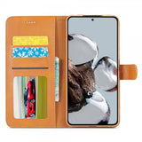 Lc.Imeeke Xiaomi 12T/12T Pro Etui med Kortlomme og Stativfunktion Lysebrun
