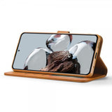 Lc.Imeeke Xiaomi 12T/12T Pro Etui med Kortlomme og Stativfunktion Lysebrun