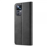 Lc.Imeeke Xiaomi 12T/12T Pro Etui med Kortlomme og Standfunktion Sort